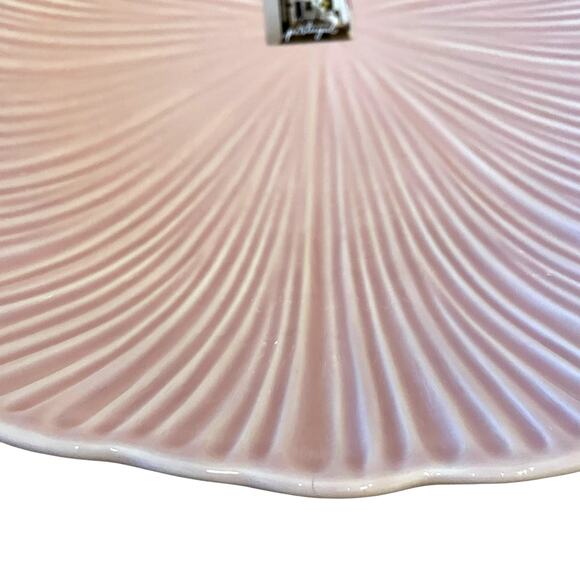 Destinos Portugal Pastel Pink Nesting Serving Bowl Set of 3 LARGE Fluted New - Picture 6 of 16